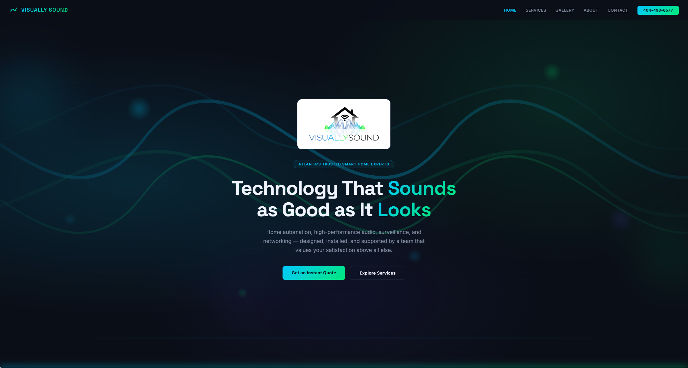 Visually Sound LLC website screenshot