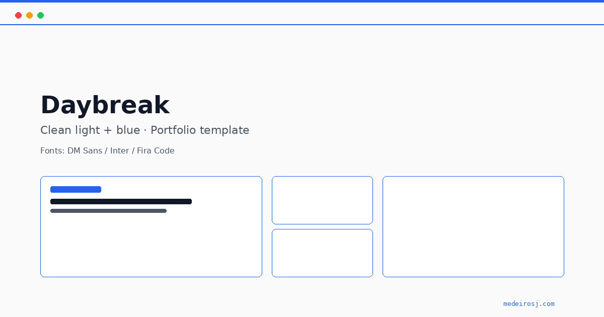 Daybreak template preview